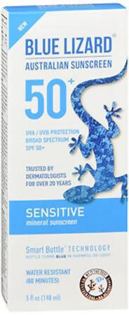 Blue Lizard Sensitive Mineral Sunscreen SPF 50+ - 5 oz 