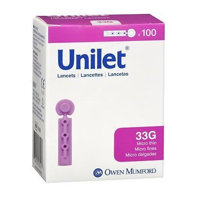 Unilet Micro Thin 33G Lancets - 100 ct 