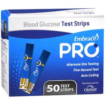 Embrace Pro Blood Glucose Test Strips - 50 ct 