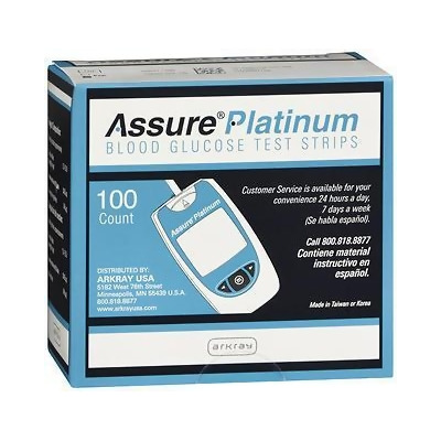 Assure Platinum Blood Glucose Test Strips - 100 ct 