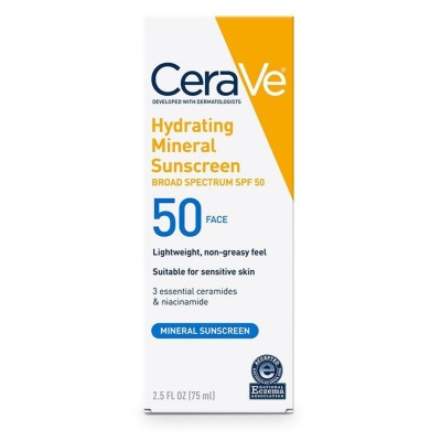 CeraVe Hydrating Face Sunscreen SPF 50 - 2.5 oz 