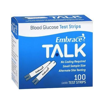 Embrace Talk Blood Glucose Test Strips - 100 ct 