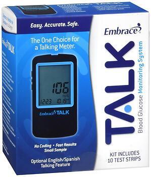 Embrace Talk Blood Glucose Monitoring System - Each 