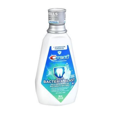 Crest Breath Bacteria Blast + Hydrogen Peroxide Multi-Care Whitening Mouthwash Icy Cool Mint - 31.98 oz 