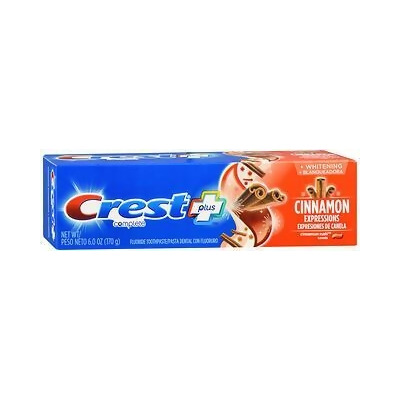Crest Plus Complete Cinnamon Expressions Fluoride Toothpaste Cinnamon Rush - 5.4 oz 