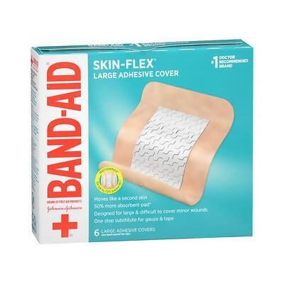 Band-Aid Skin-Flex Large Adhesive Cover - 6 Ct 
