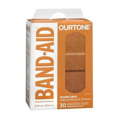 Band-Aid OurTone Adhesive Bandages Assorted Sizes BR45 - 30 ct 