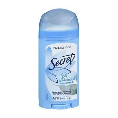 Secret Invisible Solid Anti-Perspirant/Deodorant pH Balanced Shower Fresh - 2.1 oz 