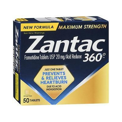 Zantac 360 Acid Reducer Maximum Strength Tablets - 50 ct 