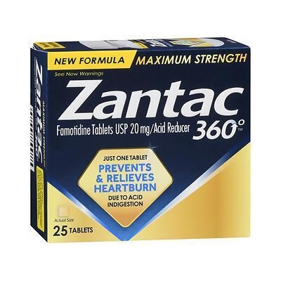 Zantac 360 Acid Reducer Tablets Maximum Strength - 25 ct 