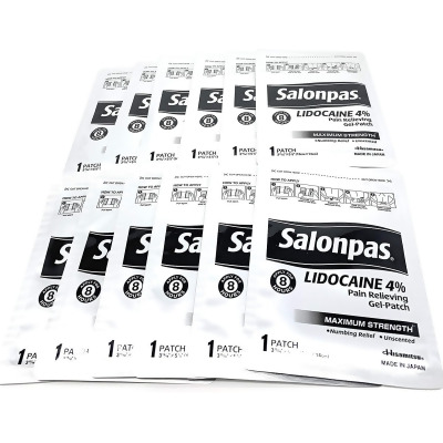 Salonpas Lidocaine 4% Pain Relieving Gel-Patches Maximum Strength - 15 ct 