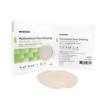 McKesson Sacral Sterile Adhesive Silicone Foam Dressing with Border - 10 each