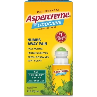 Aspercreme Max Strength Lidocaine Pain Relief Liquid - 2.5 oz 