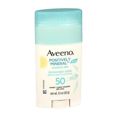 Aveeno Positively Mineral Sensitive Skin Sunscreen Stick SPF 50 - 1.5 oz 