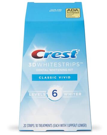 Crest 3D White Whitestrips Dental Whitening Kit Classic Vivid - 10 each 