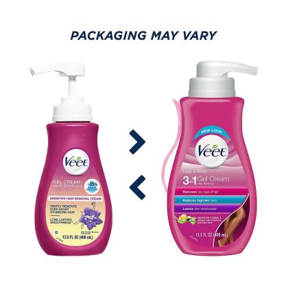 Veet Botanic Inspirations In Shower Cream Hair Remover Sensitive Formula - 13.5 oz 