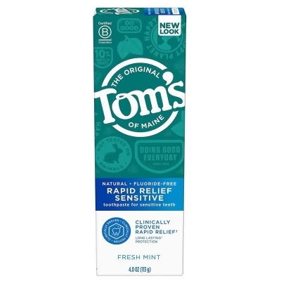 Tom's of Maine Rapid Relief Sensitive Toothpaste Fresh Mint - 4 oz 