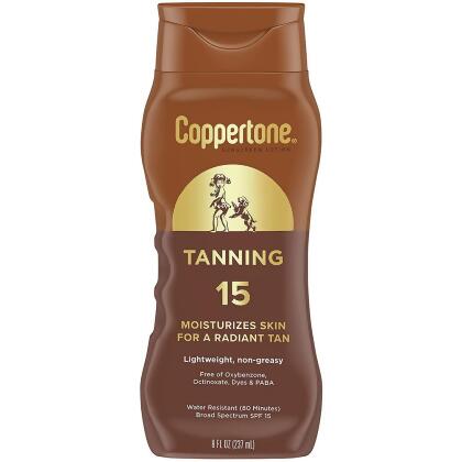 Coppertone Tanning Sunscreen Lotion SPF 15 - 8 oz 