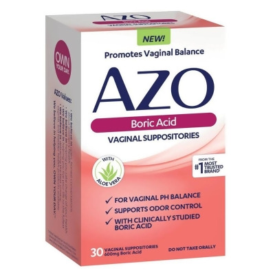 AZO Boric Acid Vaginal Suppositories - 30 ct 