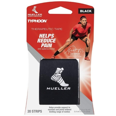 Mueller Sports Medicine Typhoon Kinesiology Therapeutic Tape Black - 1 ct 