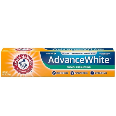 Arm & Hammer AdvanceWhite Fluoride Anticavity Toothpaste Breath Freshening Winter Mint - 6 oz 