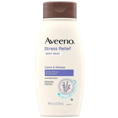 Aveeno Stress Relief Body Wash Lavender Scented - 18 oz 