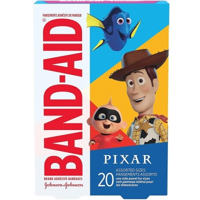 Band-Aid Brand Adhesive Bandage Assorted Sizes Pixar Theme - 20 ct 