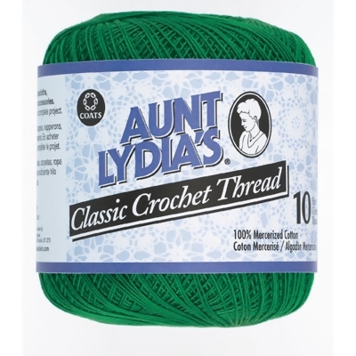 Aunt Lydia's Classic Crochet Thread, Myrtle Green, 350 Yds. - 3 Pack 