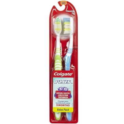 Colgate Plus Toothbrushes Soft Full Head Value Pack - 2 ct 