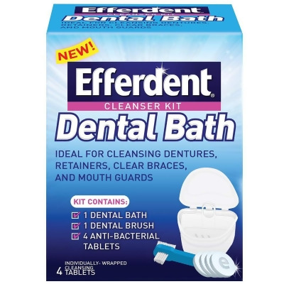 Efferdent Dental Bath Cleanser Kit - 1 ct 