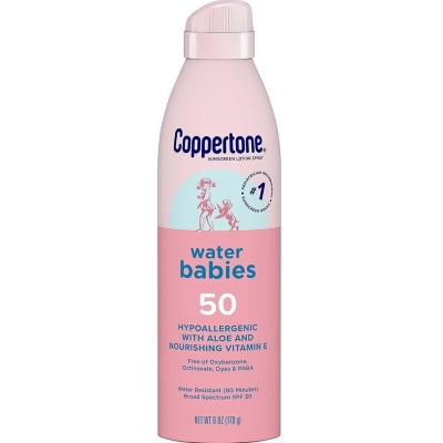 Coppertone SPF 50 Water Babies Sunscreen Lotion Spray - 6 oz 