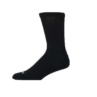 Diabetic Bamboo Crew Sock, Black - 2 Pairs Size 9-11 