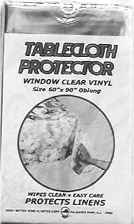 Clear, Vinyl Tablecloth Protector 70