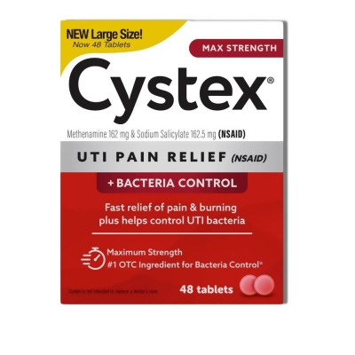 Cystex Urinary Pain Relief Tablets Max Strength+ - 48 ct 