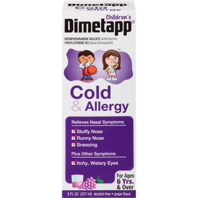 Dimetapp Children's Cold & Allergy Liquid Grape Flavor - 8 oz 
