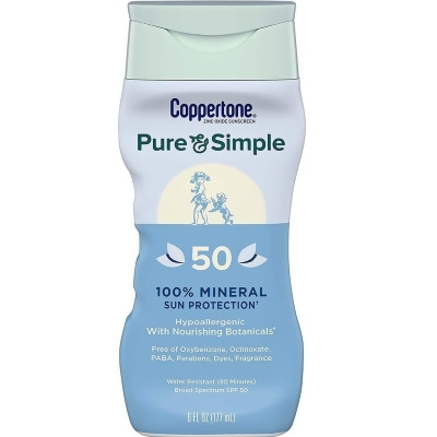 Coppertone SPF 50 Pure & Simple Sunscreen Lotion - 6 oz 