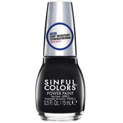 Sinful Colors Power Paint Nail Polish, Strengthening Top Coat 2640, 0.5 fl oz 