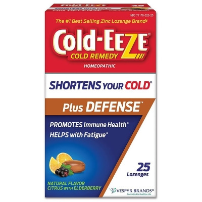 Cold-Eeze Cold Remedy Plus Defense Lozenges Citrus with Elderberry - 25 Ct. 