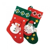 Seasons Greetings 3D Snowman & Santa Christmas Stockings (Pack Of 12) (N/A) (N/A) Seasons Greetings 3D Snowman & Santa Christmas Stockings (Pack Of 12) (N/A) (N/A)