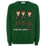 The T-Shirt Factory Mens Express Your Elf Christmas Jumper The T-Shirt Factory Mens Express Your Elf Christmas Jumper