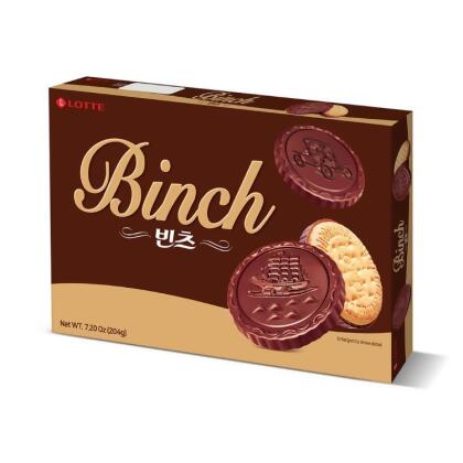 免運!【Lotte樂天】8入 BINCH巧克力餅乾(204g) 204g/入 