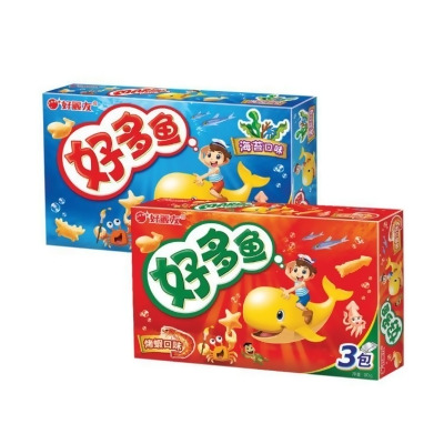 免運!【ORION好麗友】12盒 好多魚餅乾(任選) 90g/盒 