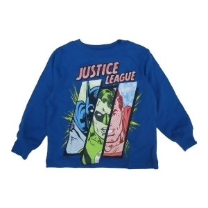 Marvels Little Boys Royal Blue Justice League Superhero Printed Shirt 2T-5 - 2T