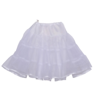 Angels Garment Little Girls White Ruffle Elastic Waist Vintage Petticoat 36-48M - 3T/4T