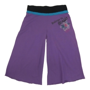 Disney Big Girls Purple Wizard Of Waverly Place Bottom Bell Pants 7-16 - 8