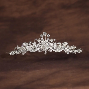 Girls Silver Rhinestones Fantasy Special Occasion Tiara Headpiece - All