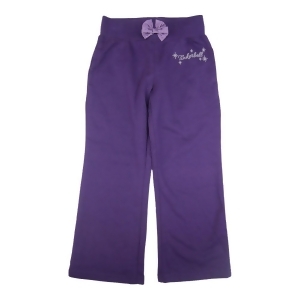 Disney Little Girls Purple Tinker Bell Star Print Bow Sweat Pants 2-4T - 4T