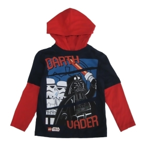 Lego Little Boys Navy Red Star Wars Darth Vader Minifigures Print T-Shirt 4-7 - 5