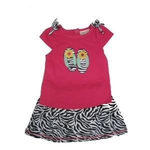 Carter's Baby Girls Fuchsia Top Black Zebra Pattern 2 Pc Skirt Outfit 12-24M - 24 Months