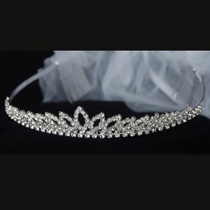 Kids Dream Girls Rhinestone Precious Princess Crown Veil Tiara - All